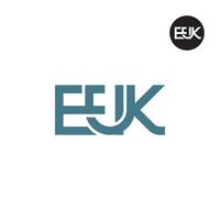 Brief euk Monogramm Logo Design vektor
