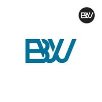 Brief bvv Monogramm Logo Design vektor