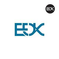 Brief eux Monogramm Logo Design vektor