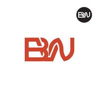 Brief bvn Monogramm Logo Design vektor
