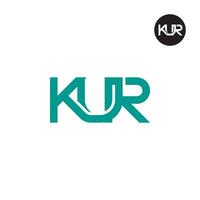 brev kur monogram logotyp design vektor