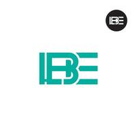 Brief lbe Monogramm Logo Design vektor