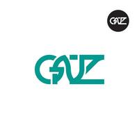 Brief gnz Monogramm Logo Design vektor