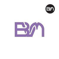 Brief bvm Monogramm Logo Design vektor