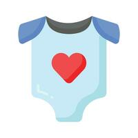 Symbol von Baby Strampler im modern Stil, Baby Kleid Vektor Design