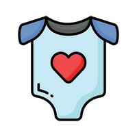 Symbol von Baby Strampler im modern Stil, Baby Kleid Vektor Design