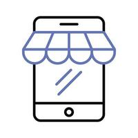 Handy, Mobiltelefon Geschäft Vektor Design, online Einkaufen Konzept Vektor