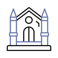 ein Christentum Haus Vektor eben Stil, Kirche Symbol modisch Design
