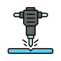 Presslufthammer Symbol Design, elektrisch Bohren baulich Maschine vektor