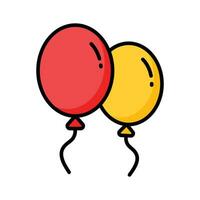 helium ballonger vektor design, ballonger för födelsedag och fest, flygande ballonger med rep, fest dekorationer