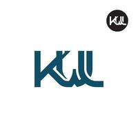 brev kwl monogram logotyp design vektor