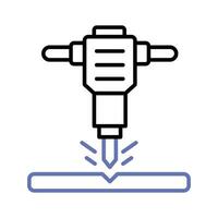 Presslufthammer Symbol Design, elektrisch Bohren baulich Maschine vektor