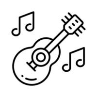 ein Zeichenfolge Musical Instrument Vektor Design, Prämie Symbol von Gitarre im modern Stil