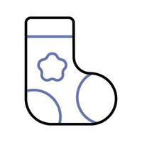 einzigartig Symbol von Socke im modisch Stil, isoliert auf Weiß Hintergrund vektor