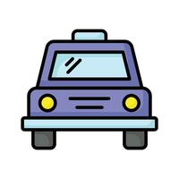 ett ikon av taxi i trendig stil, lokal- transport bil vektor