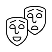 Gesicht Masken, Theater Masken Thema Party Symbol im modern Stil, einfach zu verwenden vektor