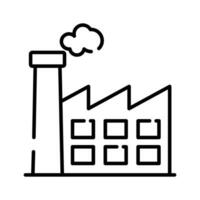 Herstellung Anlage, Gebäude mit Kamin zeigen Konzept Symbol von Leistung Pflanze oder Industrie Vektor