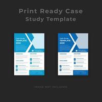 print ready business case study för företagsmarknadsföringsbyrå vektor