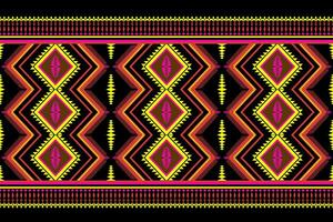 geometrisk sömlös etnisk mönster. geometrisk etnisk mönster kan vara Begagnade i tyg design för kläder, dekorativ papper, omslag, textil, broderi, illustration, vektor, matta vektor