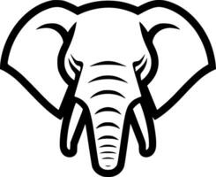 elefant - minimalistisk och platt logotyp - vektor illustration