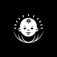 Baby - - schwarz und Weiß isoliert Symbol - - Vektor Illustration