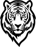 tiger - minimalistisk och platt logotyp - vektor illustration