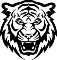 Tiger - - schwarz und Weiß isoliert Symbol - - Vektor Illustration