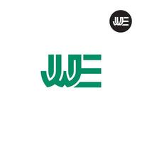 brev jwe monogram logotyp design vektor