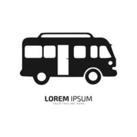 ein Logo von Bus Symbol abstrakt Transport van Vektor Silhouette auf Weiß Hintergrund