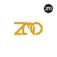 Brief zmo Monogramm Logo Design vektor