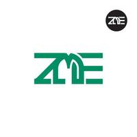 brev zme monogram logotyp design vektor