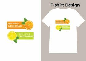 Neu York T-Shirt Design, Neu York ist ein gesaugt Orange Slogan T-Shirt drucken Design vektor