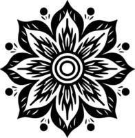 Mandala - - minimalistisch und eben Logo - - Vektor Illustration