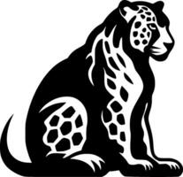 Leopard, schwarz und Weiß Vektor Illustration