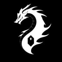 Drachen - - minimalistisch und eben Logo - - Vektor Illustration