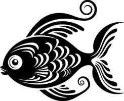 Fisch, schwarz und Weiß Vektor Illustration