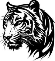 tiger - minimalistisk och platt logotyp - vektor illustration