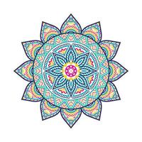 Luxus-buntes Mandala-Hintergrunddesign, Arabeskenmuster arabisch-islamischer Oststil. dekoratives Mandala zum Drucken, vektor