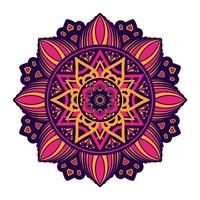 färgglad mandaladesign med blommiga former, arabisk islamisk öststil. ramadan stil dekorativ mandala. mandala för tryck vektor