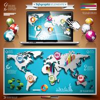 Vektor teknik design uppsättning infographic element