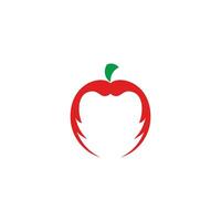äpple tomater röd abstrakt geometrisk symbol vektor