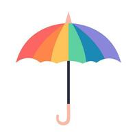 HBTQ regnbåge paraply. söt tecknad serie symbol av HBTQ stolthet månad. vektor illustration isolerat på vit bakgrund.