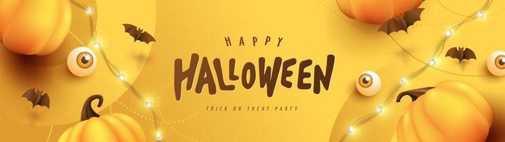 Happy Halloween Banner oder Party Einladung Hintergrund vektor