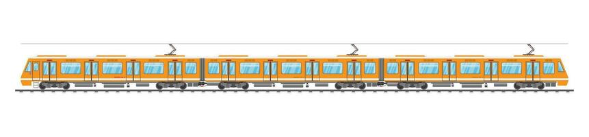 detaljerad underjordisk tåg bil isolerat. tunnelbana järnväg bil på vit. modern urban metro. passagerare uttrycka järnväg. järnväg offentlig transport. snabb transport. platt vektor illustration