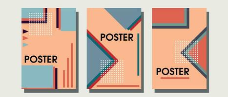 abstrakt bunt Poster Design Vorlage. geometrisch und retro Startseite Design. Vektor Banner und Poster Vorlage.