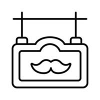 hölzern Tafel haben Schnurrbärte bezeichnet Konzept Symbol von Salon Planke, Barbier Geschäft Schild Vektor Design