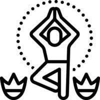 schwarz Linie Symbol zum Spiritualität vektor