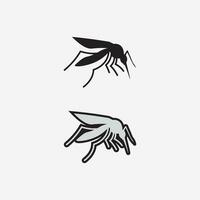 Moskito Symbol und Insekt Logo Tier Illustration Design Grafik vektor