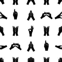 hand dragen yoga mudras. vektor