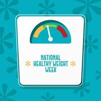 National gesund Gewicht Woche Hintergrund Vektor Illustration